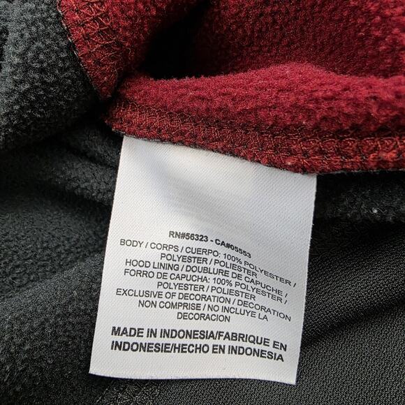 Nike Hoodie Mens XL Gray Red Therma-Fit Pullover Sweatshirt Fleece Athletic - Picture 15 of 16